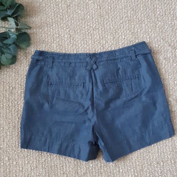 J. Crew City Fit Belted Chambray Shorts size 0 - Picture 4 of 8